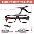 thumbnail image 2 of MODFANS Men's Blue Light Blocking Reading Glasses with Spring Hinge, +1.50, 4 Pair, 2 of 4