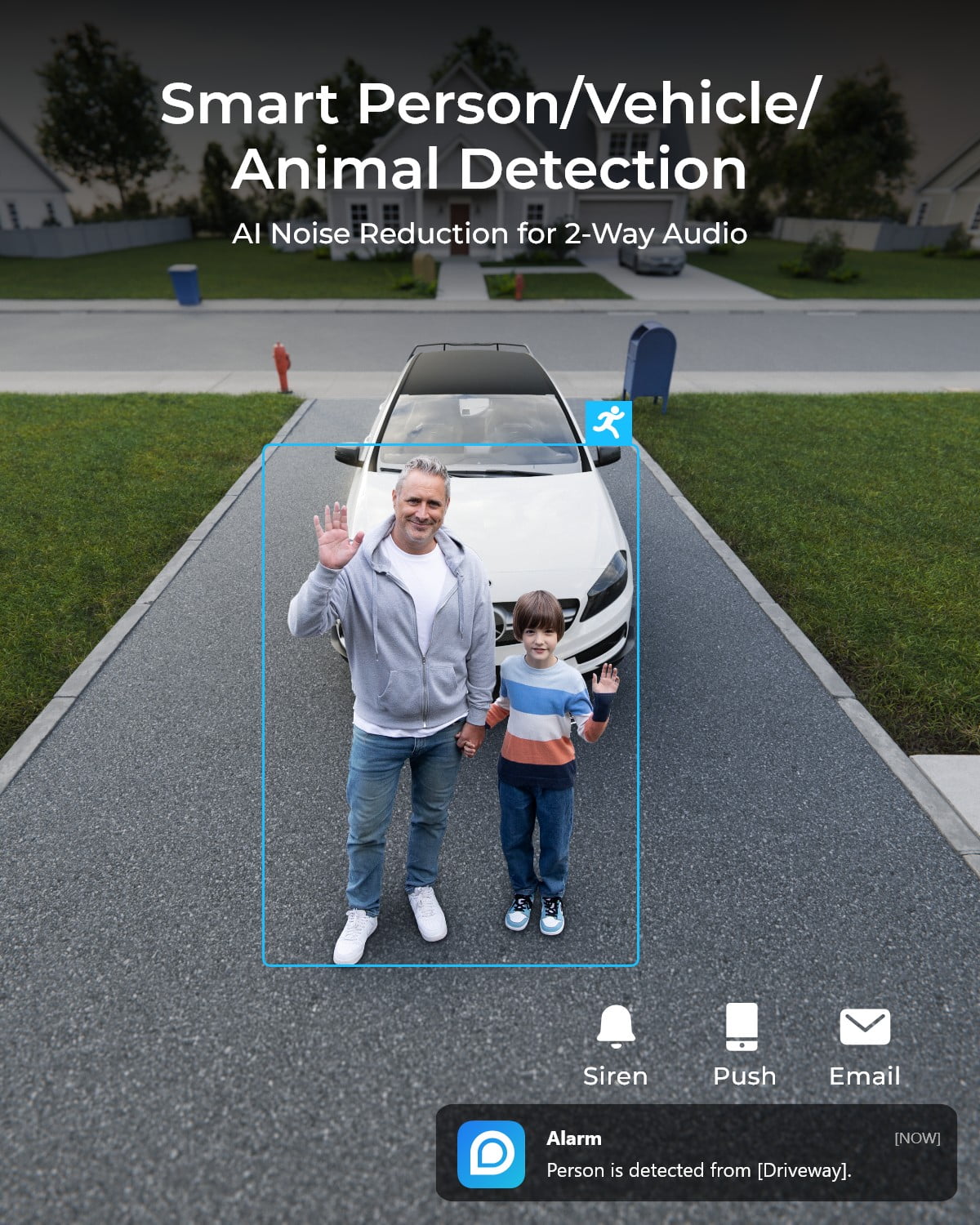 Reolink 16MP Duo 3 Dual-Lens PoE Security Camera with 180° View Motion Track Color Night 24/7 Record