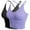 2PACK - Black/Lavender, variant on Made by Olivia Women's 2-Pack Seamless Padded Workout Sports Bra Cami Cropped Yoga Tank Top with Adjustable Straps