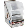 thumbnail image 3 of Performance Tool W5174 Clear Plastic Multipurpose Parts Bins for Toys/Parts/Legos/Sewing & More (3 PC Large Stacking), 3 of 3