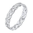 thumbnail image 1 of Anillos de cadena de nudo/n resistentes de plata compatibles con mujeres y hombres Vinta Eternity Ring Jewelry Size6, 1 of 5