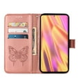thumbnail image 3 of for Samsung Galaxy S22 Ultra 6.8 Inch Wallet Case, Butterfly Pattern Soft TPU Shockproof Wrist Strap Magnetic Clasp Cover with Kickstand Bracket Cash Card Slots Flip Folio Phone Case,Rosegold, 3 of 10