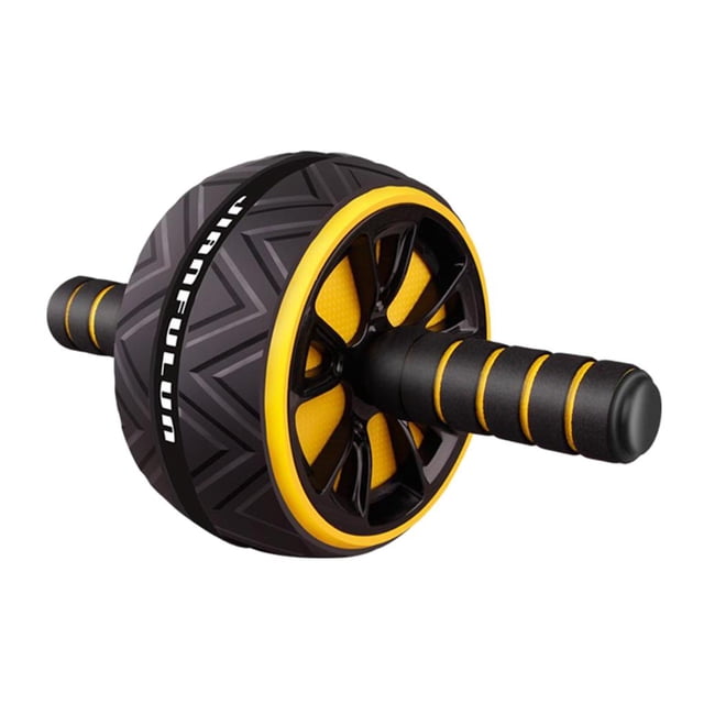 Ejercitadores abdominales Rueda Gimnasio en hogar Entrenamiento Fitness Entrenador de núcleo corporal , Amarillo DYNWAVEMX Rodillo de entrenamiento abdominal