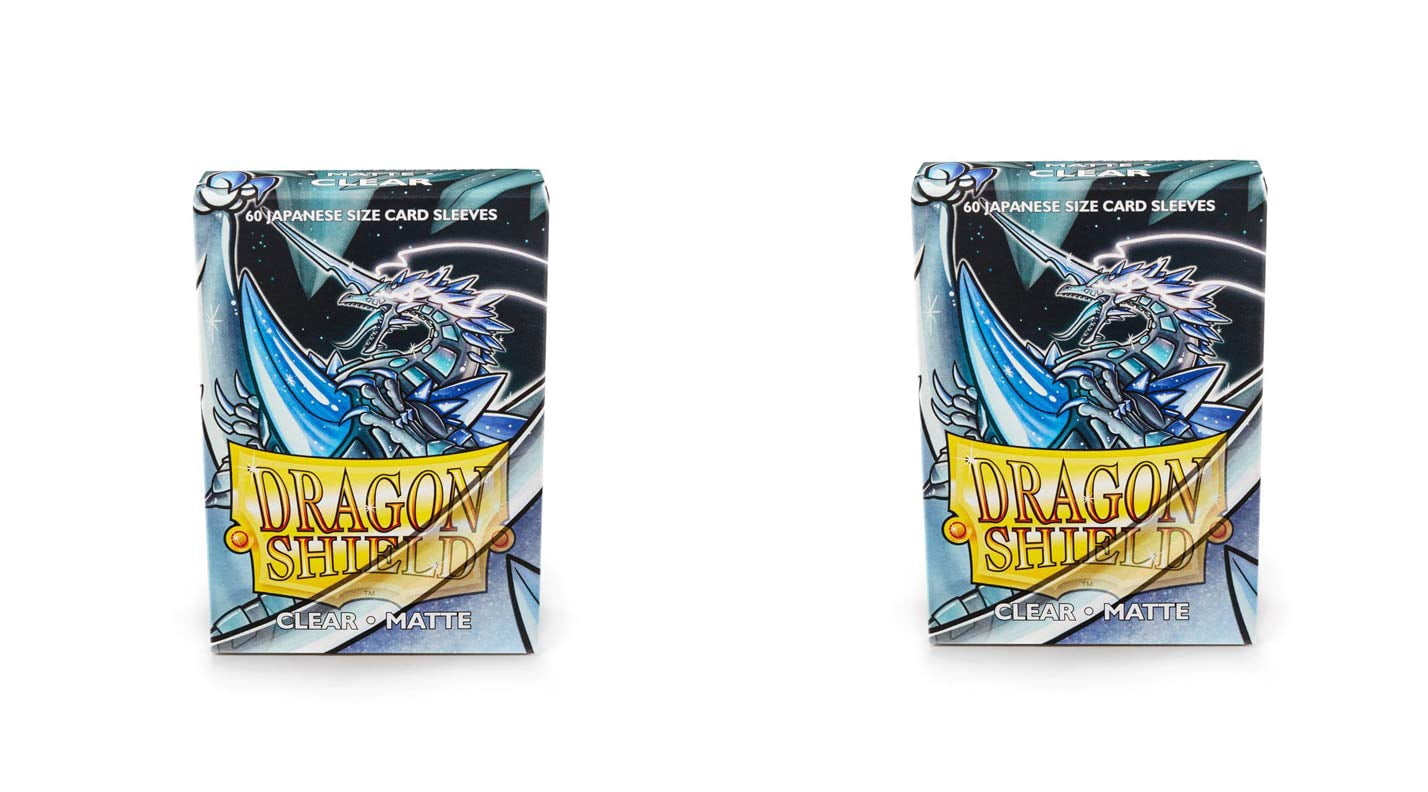 2 Packs Dragon Shield Matte Mini Japanese Clear 60 ct Card Sleeves Value Bundle!