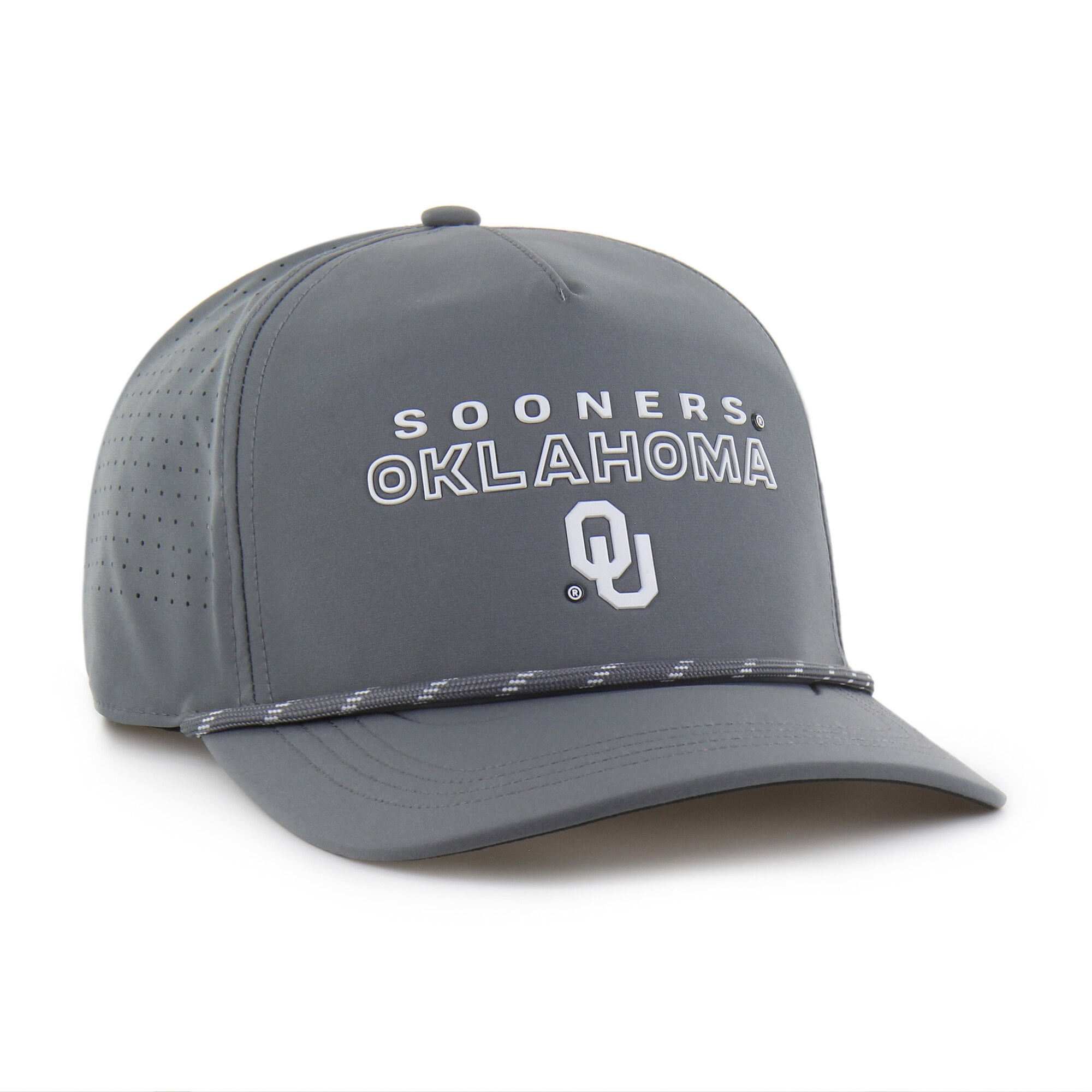 Men's '47  Gray Oklahoma Sooners Forward Vent Hitch Rope Adjustable Hat