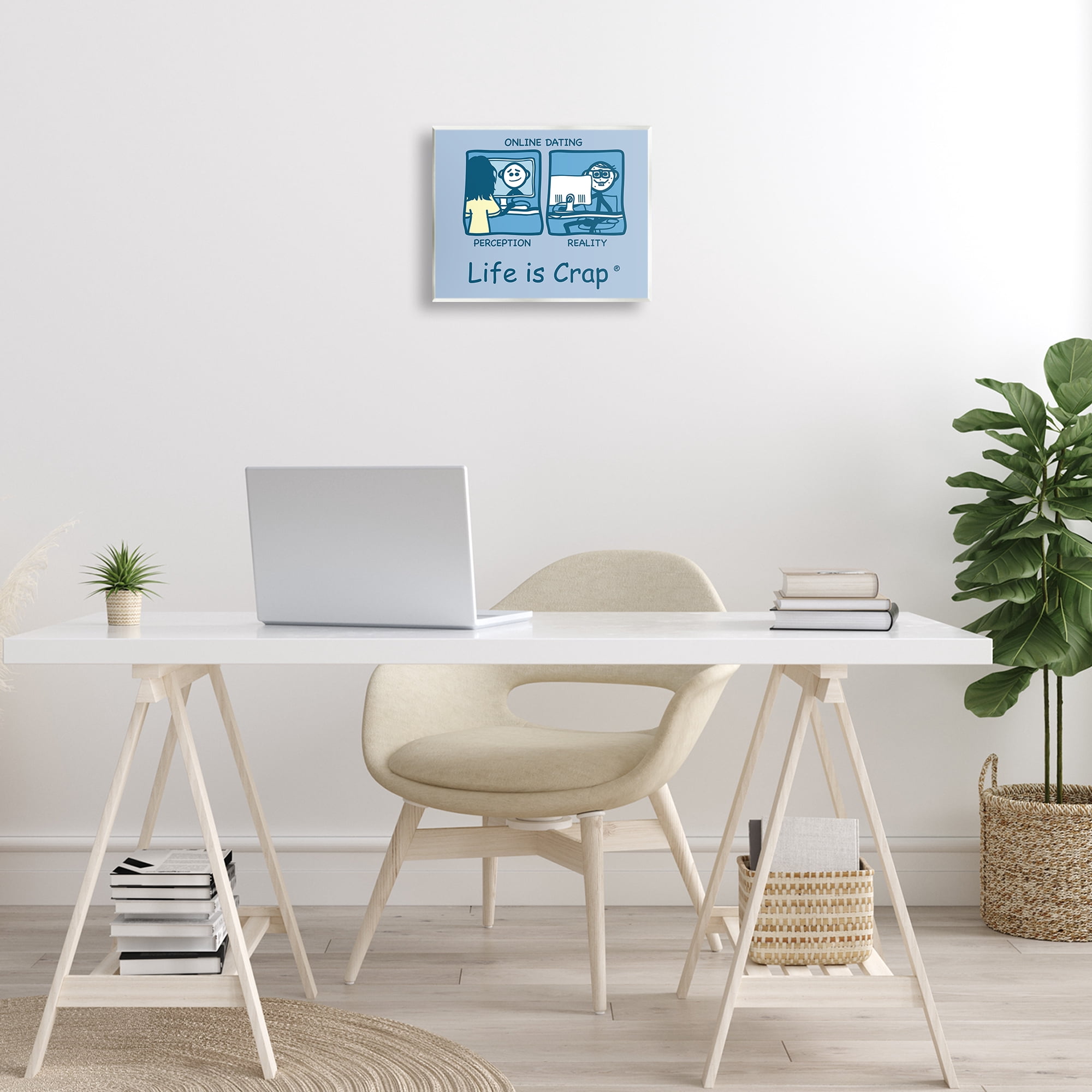 Stupell Industries Perception and Reality Dating Novelty & Humor Painting Unframed Art Print Wall Art, 14 x 11