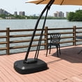 thumbnail image 3 of Costway 330LBS Umbrella Weight Base Water/Sand Filled Offset Umbrella Foot Pedal W/Wheel, 3 of 12