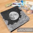 thumbnail image 4 of FORMRS 3 Ring Photo Album 4"x6" Self Adhesive Large Capacity PU Leather Cover, Black Moon, 4 of 8