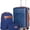 Deep Blue, variant on CONCEPTEN 3-Piece Carry on Luggage Set, 20 Inch Airline Approved Hardshell Suitcase with Spinner Wheels, Lightweight ABS Travel Luggage with TSA Lock, Backpack & Toiletry Bag,Beige