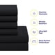 thumbnail image 3 of Set de edredón Sweet Home Collection Black Twin XL, 7 piezas, 3 of 6