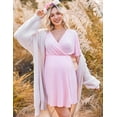 thumbnail image 3 of Ekouaer Labor and Delivery Gown for Hospital Maternity Nursing Dress Nightgown Pajamas for Breastfeeding, 3 of 6