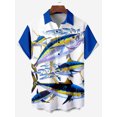 thumbnail image 5 of Camisa hawaiana con estampado de pesca para hombre, cómoda y transpirable, camisa de manga corta para hombre, camisetas holgadas de verano para playa de gran tamaño para niño, 5 of 5