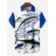 thumbnail image 5 of Camisa hawaiana con estampado de pesca para hombre, cómoda y transpirable, camisa de manga corta para hombre, camisetas holgadas de verano para playa de gran tamaño para niño, 5 of 5