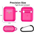 thumbnail image 4 of AirPods Case, Full Protective Silicone AirPods Accessories Cover Compatible with AirPods 1&2 Wireless and Wired Charging Case(Front LED Visible),Rose Red, 4 of 8