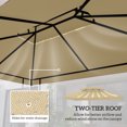 thumbnail image 4 of Outsunny 13' x 10' Gazebo Replacement Canopy for Garden Patio Outdoor, 4 of 10