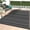 Blackgray, variant on Outdoor Rug 6x9 ft Waterproof, Reversible Plastic Straw Patio Rug for RV Camping Mat, Deck, Backyard Balcony Mat - Lightweight & Easy to Clean, LightBlue