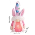 thumbnail image 2 of Easter decor hanging,2PC Easter Faceless Dwarf Decoration Ornaments Rabbit Plush Doll,Green, 2 of 8