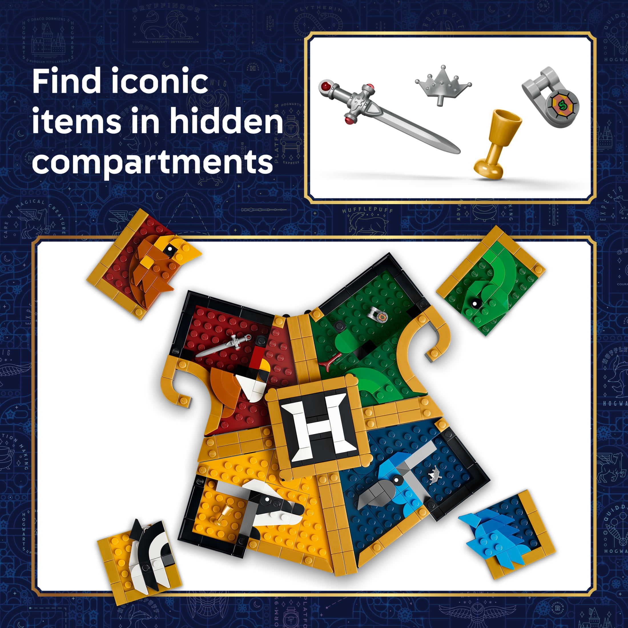 LEGO Harry Potter Hogwarts House Crest - Building Toy for Girls & Boys, Ages 12+ - Harry Potter Gift - Kids Bedroom, Desk or Bookshelf Decor - 76462