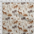 thumbnail image 4 of oneOone Cotton Poplin Brown Fabric Tropical Animal Sewing Fabric By The Yard Printed Diy Clothing Sewing Supplies 56 Inch Wide, 4 of 4