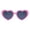 Hot Pink, variant on Funny Oversized Heart Shape Sunglasses, Novelty Party Eyeglasses Frame for Adult Selfie Props, Cute Humorous Costume Accessory for Halloween Themed Party Cosplay, Photo Booth Fun , 1 Pair of Glasses