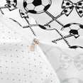 thumbnail image 4 of Castle Fairy Sport Soccer Bow Twin Duvet Cover, Geometric Plaid Twin Bedding, Black White,2pcs,1 Duvet Cover and 1 Pillowcase, 4 of 6