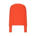 thumbnail image 3 of Qulqfy Womens Workout Tops Plus Size Long Sleeve Orange Shirts Crew Neck Sun Protection UPF 50+ Tops with Thumb Holes, 3 of 7