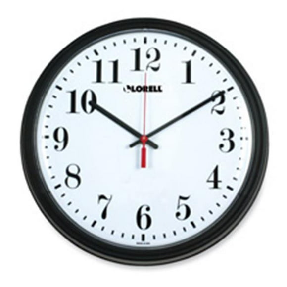 Wall Clock - 13-.25 Po - Chiffres Arabes - Cadre Noir