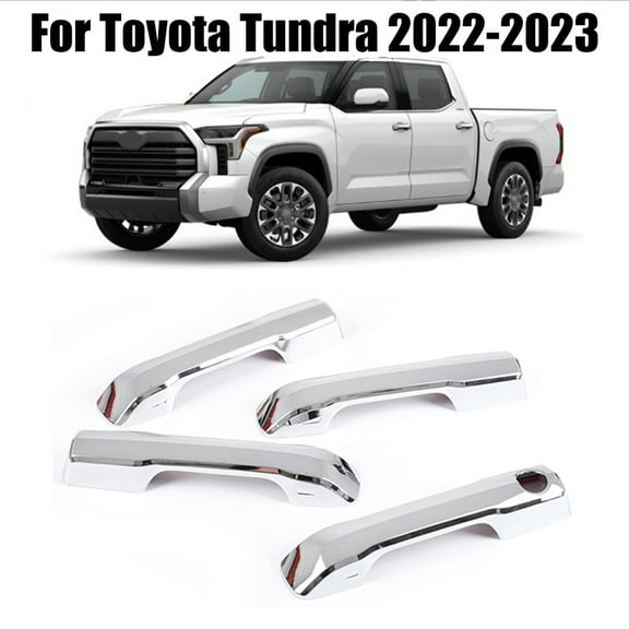 Yannee for Toyota Tundra 2022-2023 Bright Black Car Door Outside Handles Cover Trim