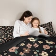 thumbnail image 5 of Feelyou Black Wheat Flower Full Size Comforter Sets, Retro French Floral Bedding Comforter Set, Countryside Theme Reversible Bedding Sets, Super Cozy Room Decor, 3-Piece, 5 of 8