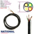 thumbnail image 3 of NATIONAL Wire&Cable - Premium Electrical Wire - 12 Gauge 4 Conductors - 250Ft - Made in USA, 3 of 4
