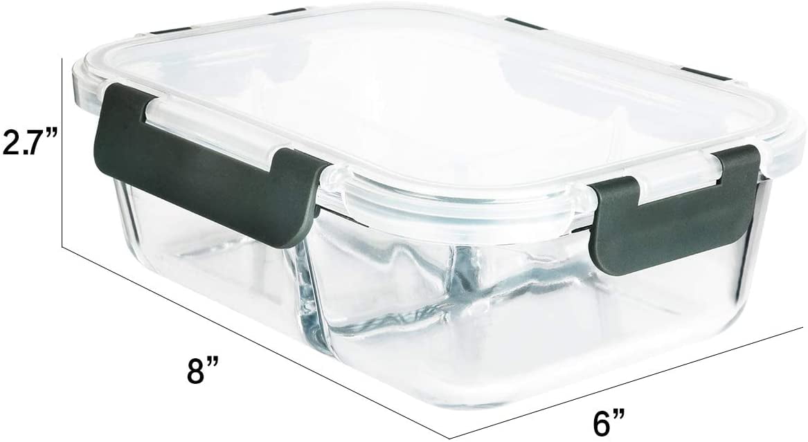 DAS TRUST 5 Pack 36oz Bento Box Glass Meal Prep Containers 3 Compartments  Glass Food Storage Contain…See more DAS TRUST 5 Pack 36oz Bento Box Glass