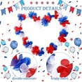 thumbnail image 3 of Topboutique Patriotic Red Blue and White Flower Leis, Patriotic Flower Leis, Memorial Day & Parade Decorations, 4th of July Flower Necklace Garland Wreath for Memorial Day & Parade Decorations, 24 Pcs, 3 of 8
