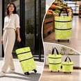 thumbnail image 6 of Rolling Shopping Bag With Wheels Foldable Grocery Tote Floral Print Expandable Carts Pouch, 6 of 8