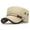 Beige, variant on ZJXFGS Cadet Hat Military Hats For Men Unisex Cadet Cap Washed Cotton Vintage Corps Hat Flat Top Cap For Men Women Military Cap Beige A