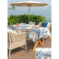 thumbnail image 5 of Outdoor Tablecloth with Umbrella Hole for Patio/Picnic/Party, Blue Turtle Coastal Waterproof Table Cloth Rectangle Table Cover Washable, Beach Coral Nautical Starfish Sea Eucalyptus (60"x 120"), 5 of 8