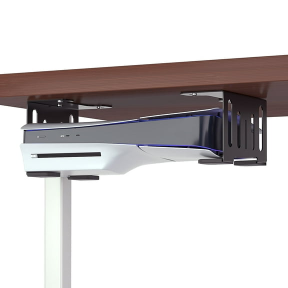 Liboer Under Desk Mount for ps 5/ps 5 Slim Console, Compatible with Digital and Disc Edition, ps 5 Horizontal Stand, Black