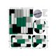 thumbnail image 2 of Poedist Green Bathroom Set with Shower Curtain and Rugs, 4 Piece Geometric Bathroom Shower Curtain Set with Rugs, Incl Shower Curtain with 12 Hooks, B, 2 of 5