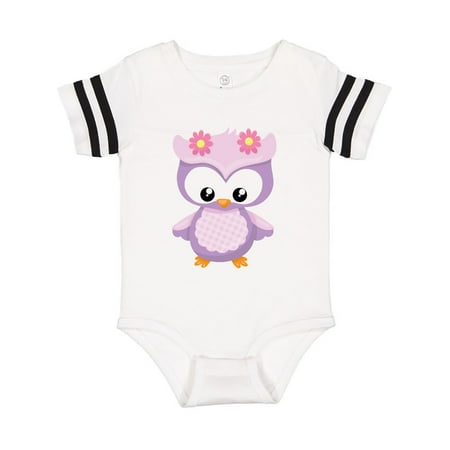 

Inktastic Cute Pink and Purple Owl Gift Baby Girl Bodysuit