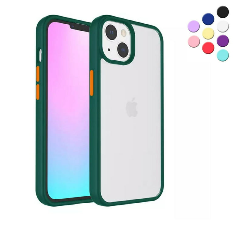 Matte Clear Compatible for iPhone 13 Case 6.1 Inch-Designed for iPhone 13  Phone Case Mist Series Shockproof (Green) 