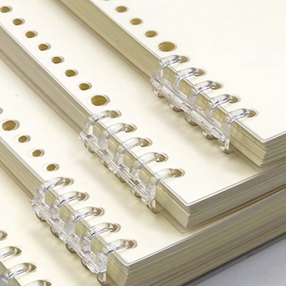 WHAMVOX 20pcs Plastic Binder Rings for DIY Projects Index Cards Loose Leaf Binders Scrapbooking Book Clips