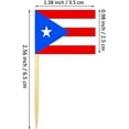 thumbnail image 3 of 100 Pcs Puerto Rico Toothpick Flags,Cupcake Toppers Puerto Rico Flag, Food Decoration for National Day Party Birthday Cocktail Ice Cream Cake, 3 of 5