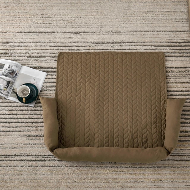 Funda para sofá cama para perro Fernando Khaki Caqui 75x75cm lavable a máquina duradera multifuncional