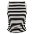 thumbnail image 4 of Wang6 Women High Neck Ribbed Tank Tops Striped Printed Sleeveless Slim Fit Summer Tops Causal Crew Neck Graphic T-Shirts Tees Black S, 4 of 8