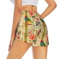 thumbnail image 3 of Goofa Vintage Bird Printed Women 2 in 1 Running Shorts,Quick Dry Athletic Workout Shorts,High Waisted Athletic Shorts with Liner Pockets-XX-Large, 3 of 9