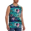 thumbnail image 2 of Bixox Men's Watercolor Mandala Printed Shirt Sleeveless Fitness Tank Top-XX-Large, 2 of 7