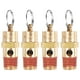 thumbnail image 1 of Uxcell 4-Pack Válvula de Seguridad de Liberación de Presión para Compresor de Aire, Válvula de Ventilación Automática de Rosca de Latón Macho de 1/4" NPT 200 PSI, 1 of 5
