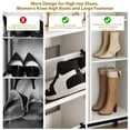 thumbnail image 6 of 2025 New 3 Tier Shoe Cabinet with Natural Rattan Flip Drawers for Entryway, Free Standing Shoe Storage Organizer with Adjustable Shelves, Narrow Shoe Rack for Hallway, Living Room, Easy Assembly, 6 of 8