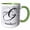 Green/White, variant on 3drose, White Marble Monogram G - Garrett, 11oz Mug