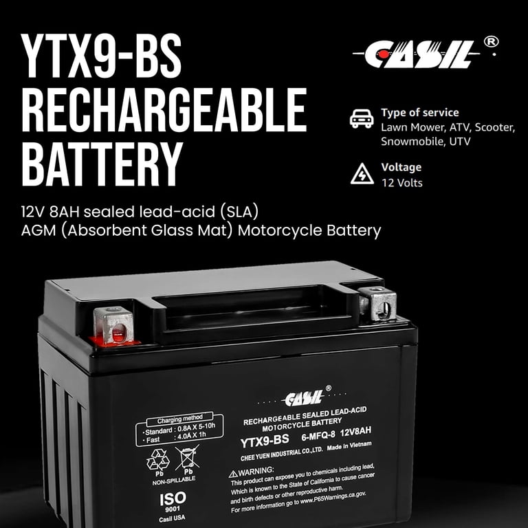 YTX9-BS Motorcycle Battery for KAWASAKI ZX636-B, C Ninja ZX-6R