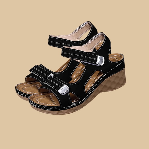 Xucatan Beach Sandals for Woman, Thick Sole Slingback Sandals with Multi Buckles, Casual Comfortable Daily Shoes, Versatile Style for Spring Outdoor Activities Gift